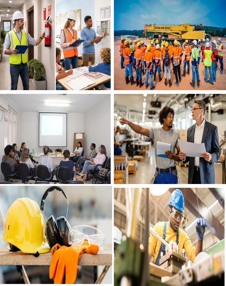 INSPEÇÃO DE SEGURANÇA
DIALOGO DIÁRIO DE SEGURANÇA
WORSHOP 
CHECLIST DE SEGURANÇA
CONTROLE DE EPIs
ORIENTAÇÃO PARA USO DE EPIs